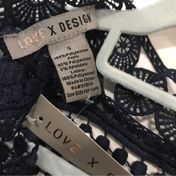 Love X Design Navy Lace Bodice Jumpsuit - Picture 6 of 7